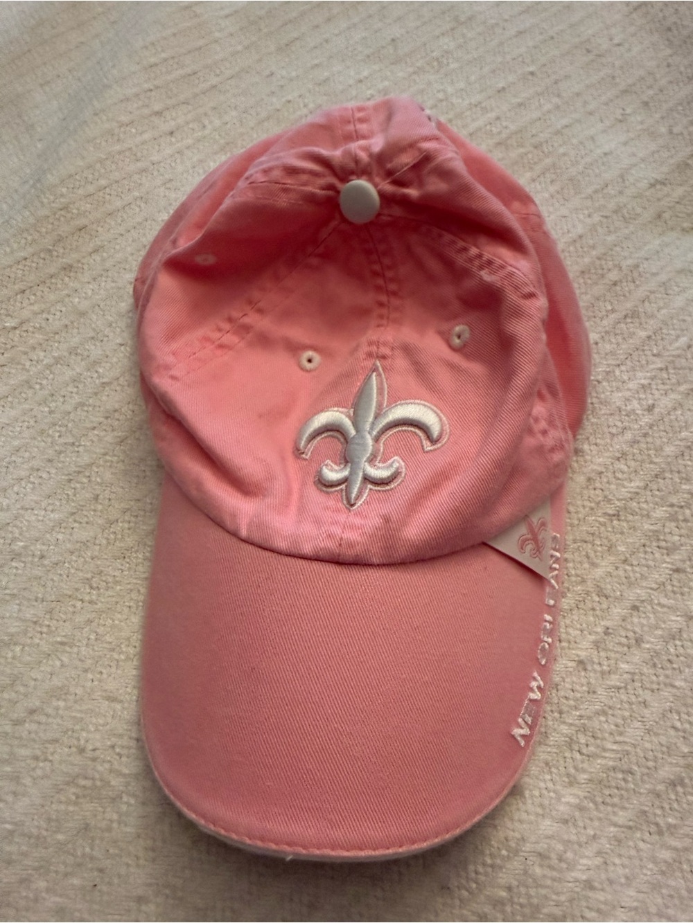 Kids Pink Fleur-de-Lis Baseball Cap